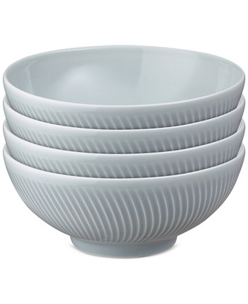 Arc Collection Porcelain Cereal Bowls, Set of 4 Denby