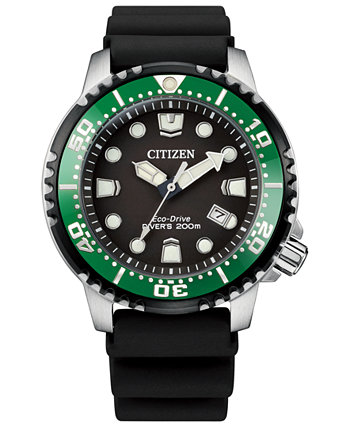 Мужские часы Eco-Drive Professional Diver с черным ремешком, 44 мм Citizen