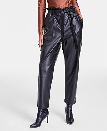 Женские брюки из искусственной кожи в бумажном пакете, созданные для Macy's Bar III