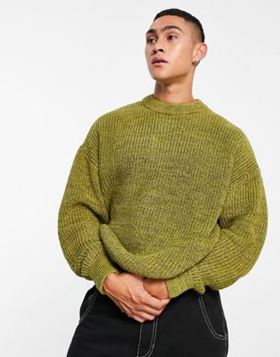 Объемный свитер зеленого цвета Weekday John Weekday