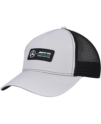 Мужская регулируемая кепка серебристого цвета Mercedes-AMG Petronas F1 Team Trucker PUMA