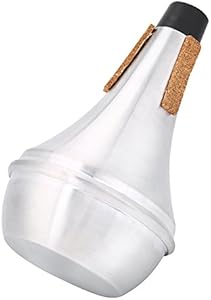 Dilwe Trumpet Mute, Cork Strips Aluminum Alloy Practice Trumpet Cornet Mute Dilwe