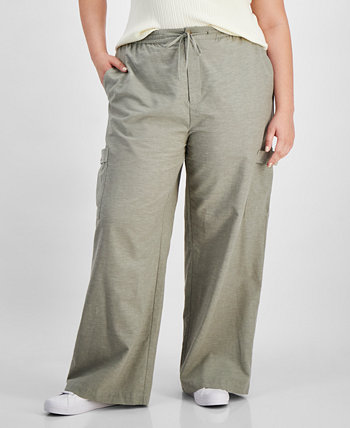 Trendy Plus Size Drawstring-Waist Cargo Pants And Now This