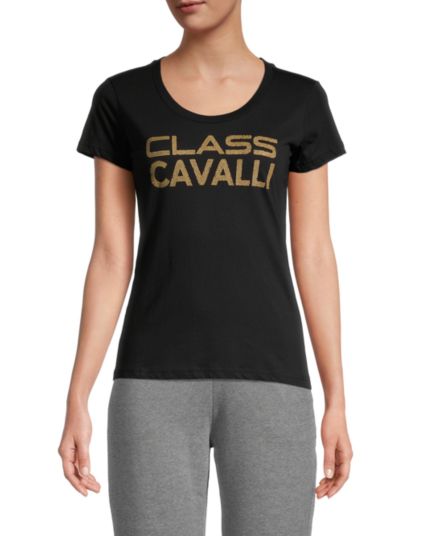 Футболка с логотипом Cavalli Class by Roberto Cavalli