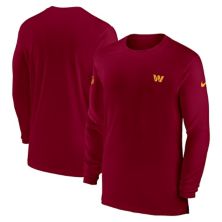 Men's Nike Burgundy Washington Commanders Sideline Coach Performance Long Sleeve T-Shirt Nike