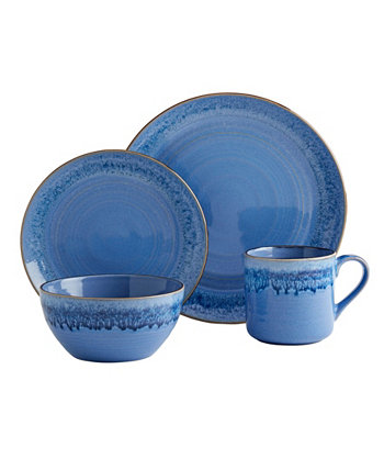 Набор столовой посуды Atlantis Blue из 16 шт. Сервиз на 4 персоны Tabletops Gallery