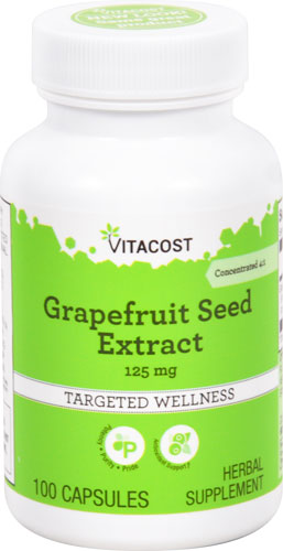 Экстракт косточек грейпфрута Vitacost — 125 мг — 100 капсул Vitacost