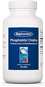 Allergy Research Group Phosphatidyl Choline Supplement – Lecithin Capsules (Капсулы), Digestive Enzymes for Liver, Fat Digestion Support, Choline Supplements for Fatty Liver, 1540mg Softgels (Мягкие капсулы) – 100 Count Allergy Research Group