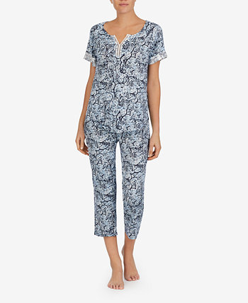 Women's Cropped Pajama Set, Set of 2 Ellen Tracy