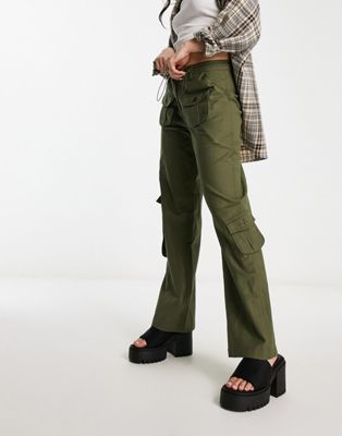 Льняные брюки карго цвета хаки Reclaimed Vintage Reclaimed Vintage