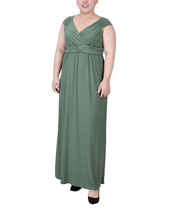Макси-платье в стиле ампир со сборками больших размеров NY Collection