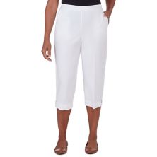 Petite Alfred Dunner Pleated Pull-On Capri Pants Alfred Dunner