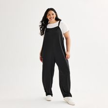 Juniors' Plus Size Live To Be Spoiled Wide Leg Jumpsuit With Tee Live To Be Spoiled