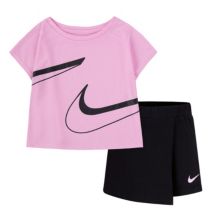 Комплект футболки с логотипом Nike Skort и логотипом-галочкой для малышей и малышей Nike