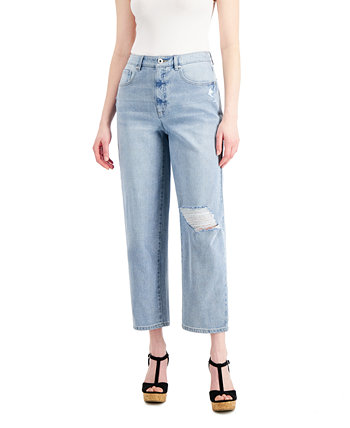 Прямые укороченные джинсы Mom с пышной посадкой, созданные для Macy's Style & Co