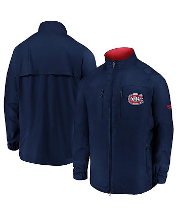 Men's Navy Montreal Canadiens Authentic Pro Locker Room Rink Raglan Full-Zip Jacket Fanatics