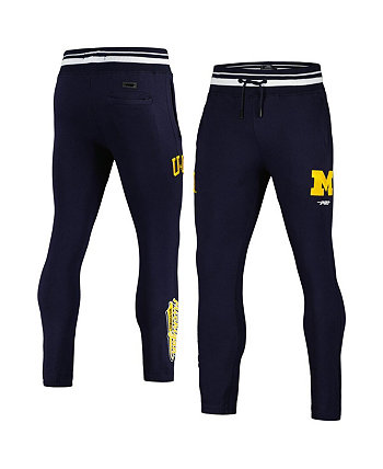 Мужские темно-синие флисовые спортивные штаны с надписью Michigan Wolverines Pro Standard