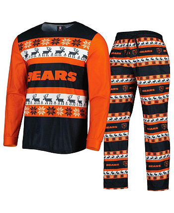 Мужской темно-синий пижамный комплект Chicago Bears Team Ugly FOCO