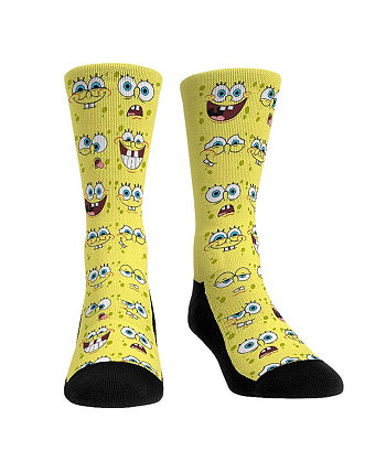 Мужские и женские носки SpongeBob Square Pants Face All Over Crew Socks Rock 'Em