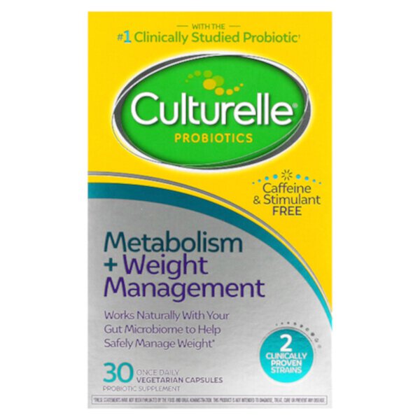 Пробиотики, обмен веществ + контроль веса, 30 вегетарианских капсул Culturelle
