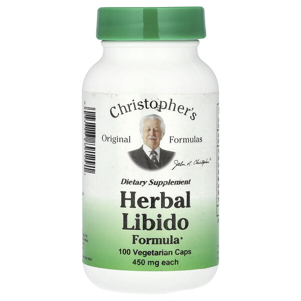 Herbal Libido Formula, 450 мг, 100 вегетарианских капсул Christopher's