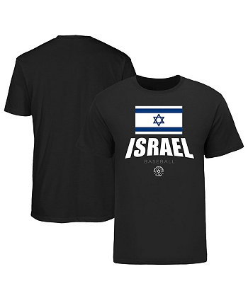 Мужская черная футболка Israel Baseball 2023 World Baseball Classic Federation Legends