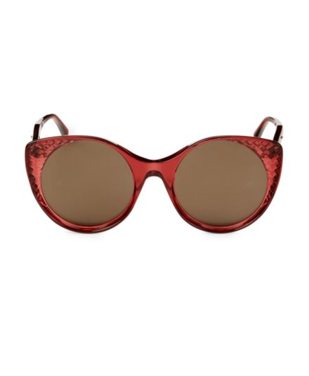 Круглые солнцезащитные очки «кошачий глаз» Intreccio 54 мм Bottega Veneta