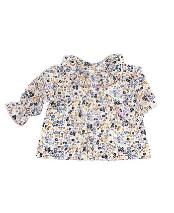 Плиссированная блузка с цветочным принтом Toddler Girl Harvest Cuclie