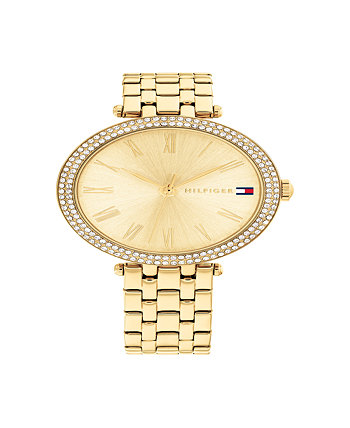 Women's Quartz Gold-Tone Stainless Steel Watch 34mm Tommy Hilfiger