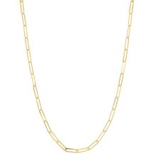 Danecraft 24k Gold Over Silver Paper Clip Chain Necklace Danecraft
