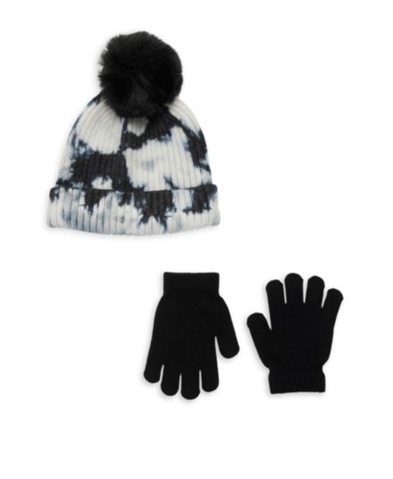 Детская шапка из двух частей из искусственного меха &amp; Набор перчаток Capelli New York