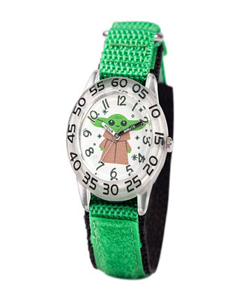 Disney Star Wars Child для мальчика, пластиковые часы с зеленым нейлоновым ремешком, 32 мм Ewatchfactory