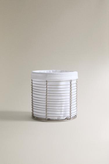 FABRIC-LINED ROUND BASKET Zara Home