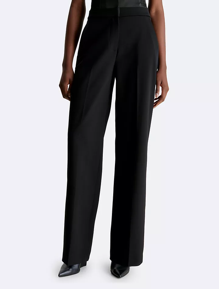Атласные брюки-смокинг Calvin Klein