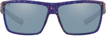 Солнцезащитные очки Freedom Series Riconcito 60 мм с зеркальной поляризацией и квадратной оправой COSTA DEL MAR
