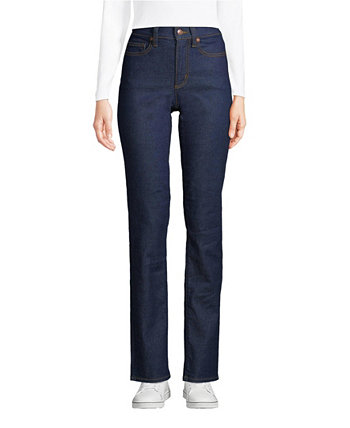 Women's Recover High Rise Straight Leg Blue Jeans Lands' End