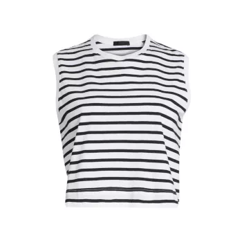 Striped Cotton Muscle T-Shirt ATM Anthony Thomas Melillo