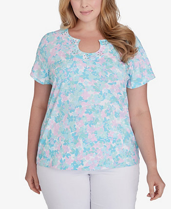 Plus Size Spring Into Action Short Sleeve Top HEARTS OF PALM