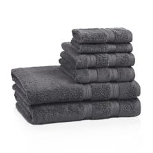 SUPERIOR Smart Dry 6-Piece Zero Twist Cotton Towel Set Superior