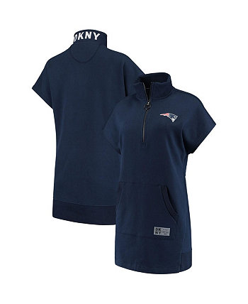 Женское темно-синее платье-кроссовки New England Patriots Naomi с молнией на четверть DKNY
