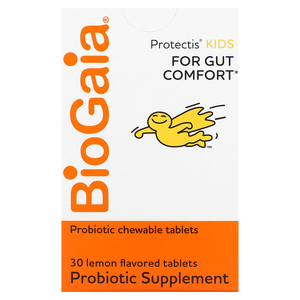 Пробиотическая добавка, лимон, 30 жевательных таблеток BioGaia