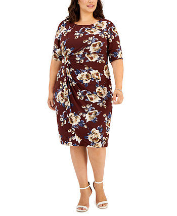 Plus Size Printed Side-Tab Dress Connected