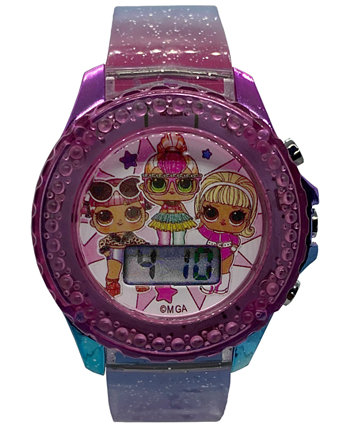 Детские часы LOL Surprise Digital с радужным блестящим силиконовым ремешком 34 мм ACCUTIME