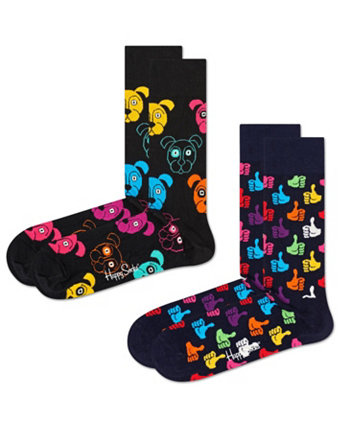 Men's Classic Dog Socks, Pack of 2 Happy Socks