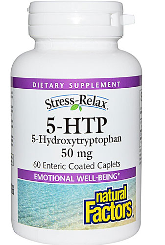 5-HTP -- 50 мг - 60 таблеток с замедленным высвобождением Natural Factors
