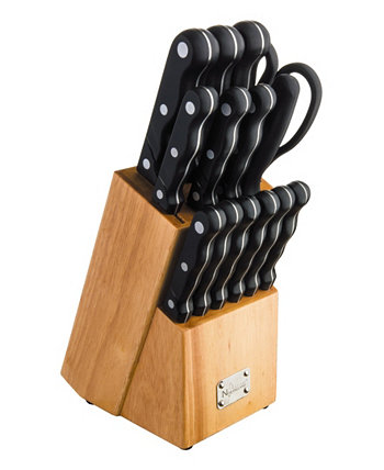 Набор ножей из 15 предметов с деревянным блоком New England Cutlery