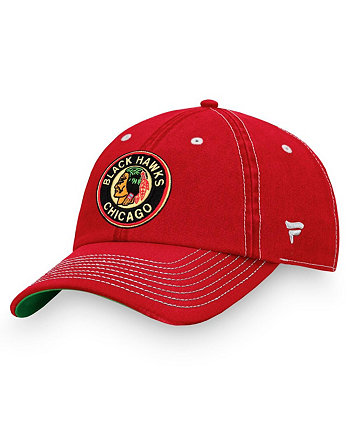 Мужская красная регулируемая шапка Chicago Blackhawks Vintage-Look Sport Resort Fanatics