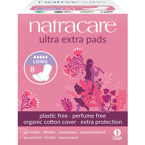 Natracare Organic &amp; Подушечки Natural Ultra Extra Long -- 8 подушечек Natracare