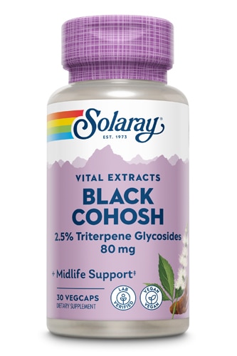 Black Cohosh -- 80 mg - 30 VegCaps Solaray