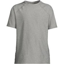 Рубашка для плавания Rash Guard с короткими рукавами и круглым вырезом Lands' End для мальчиков от 2 до 20 лет, устойчивая к хлору Lands' End
